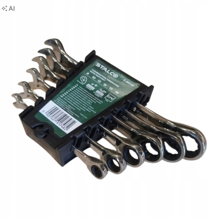 KLUCZE PŁASKO-OCZKOWE Z GRZECHOTKĄ S-56146 STALCO 6 elementów